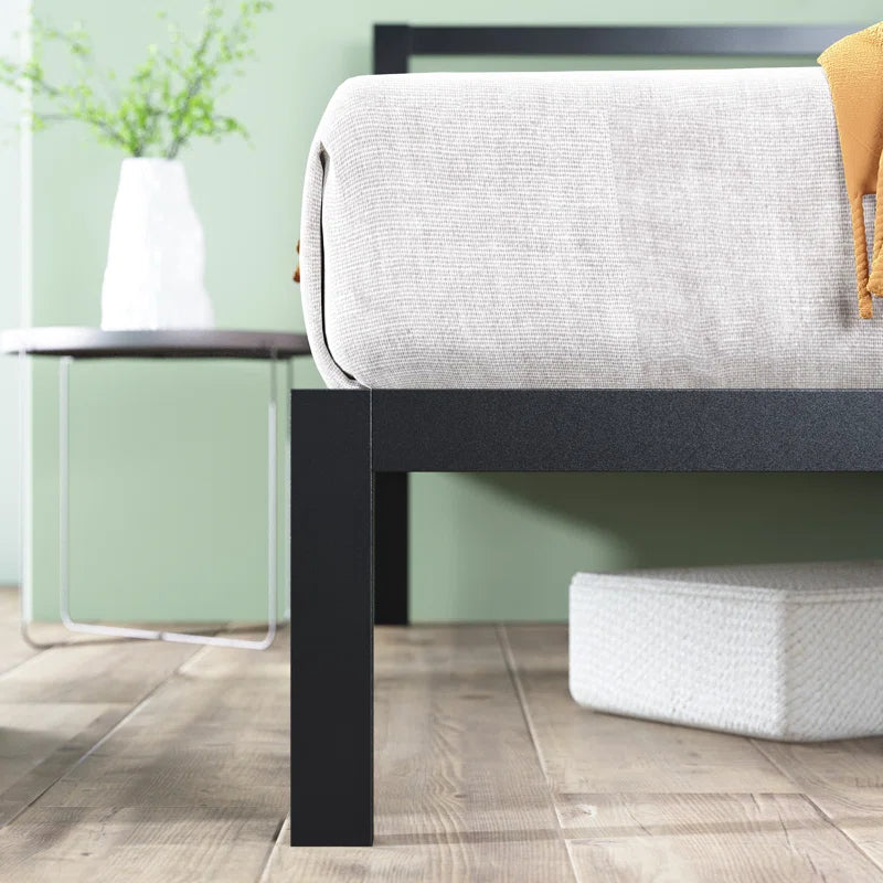 Santrell 14" Contemporary Modern Metal Platform Bed