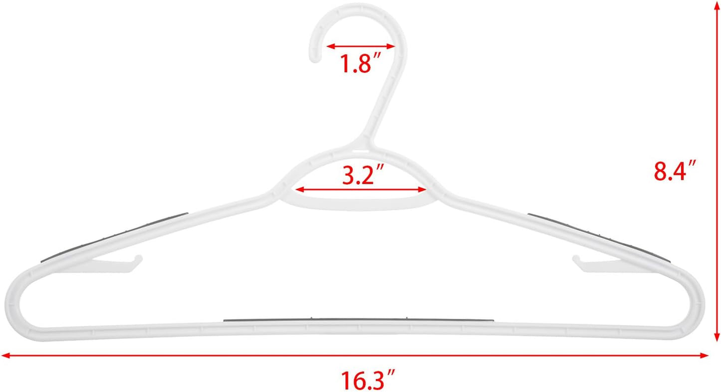 30 Pack Bendable Plastic Hangers Light-Weight Non-Slip Clothes/Suit Hangers (Grey)
