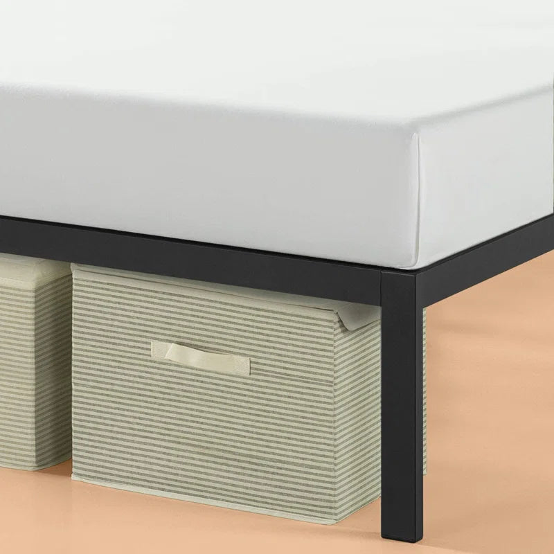 Santrell 14" Contemporary Modern Metal Platform Bed