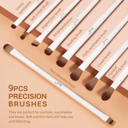 Makeup Brushes 14Pcs Makeup Brush Set Premium Synthetic Powder Foundation Contour Blush Concealer Eye Shadow Blending Liner Make up Brush Kit Light Grey T329