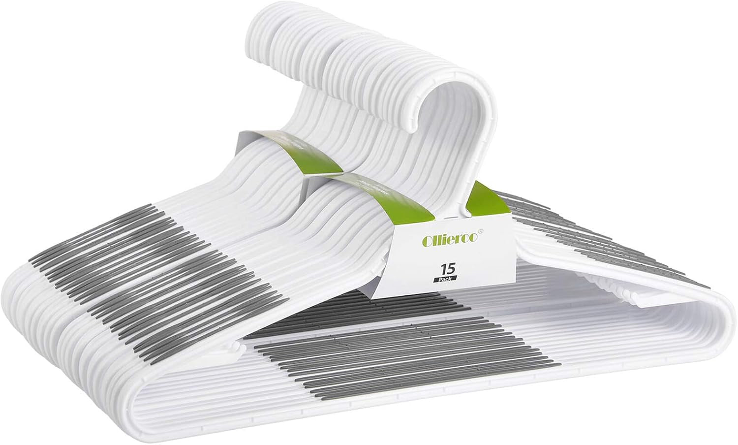 30 Pack Bendable Plastic Hangers Light-Weight Non-Slip Clothes/Suit Hangers (Grey)