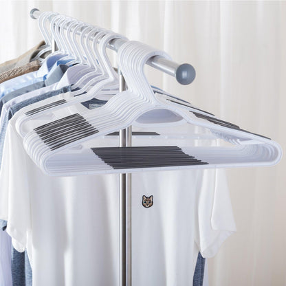 30 Pack Bendable Plastic Hangers Light-Weight Non-Slip Clothes/Suit Hangers (Grey)