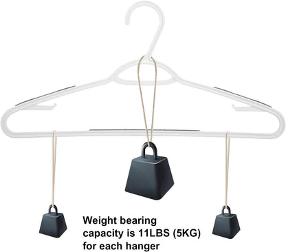 30 Pack Bendable Plastic Hangers Light-Weight Non-Slip Clothes/Suit Hangers (Grey)