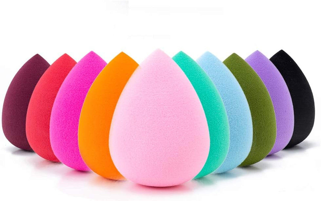 MAGMAC 10 Pcs Perfect Makeup Sponge Set Blender, Beauty Sponge Makeup Blender Flawless for Liquid,Multi-Colored Makeup Sponges